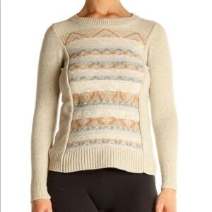 J.CREW Beige Printed All Day Wear Sweater size XS